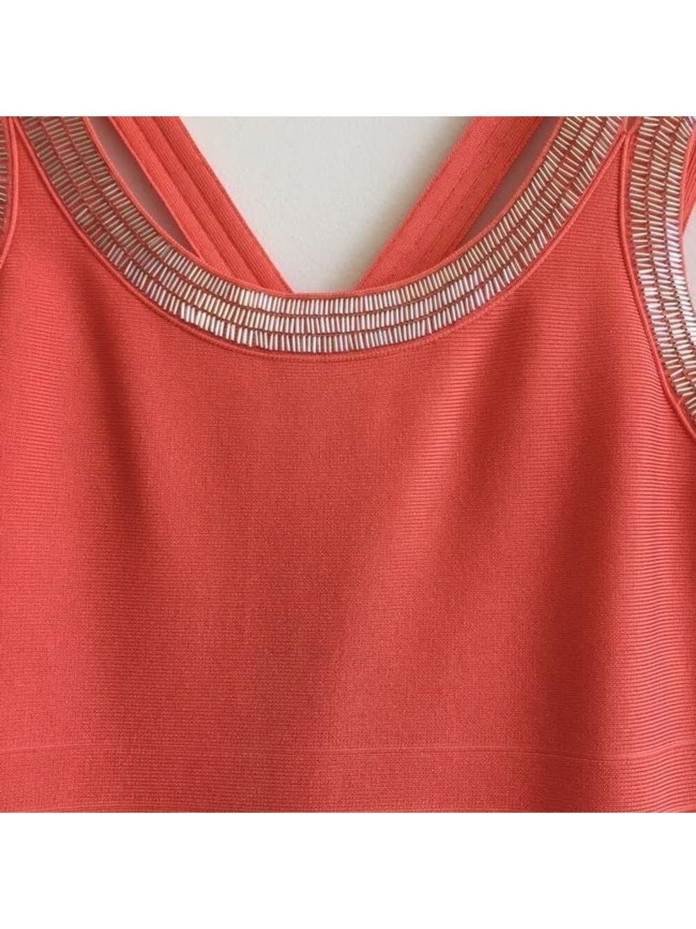 Marciano Coral Beaded Fit & Flare Bandage Dress - Picture 5 of 13